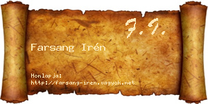 Farsang Irén névjegykártya
